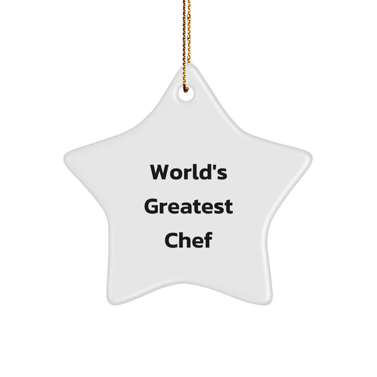 Funny Chef Star Ornament Gifts from Men to Friends, Inspirational Christmas Unique Gifts for Chefs - Image 1