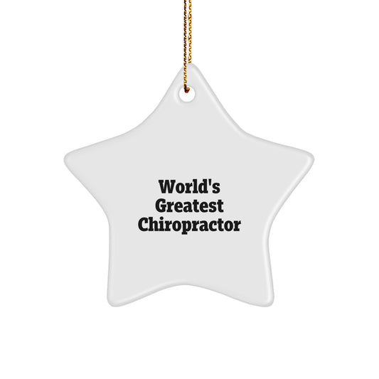 Funny Chiropractor Gifts from Men, Unique Star Ornament for Chiropractor, Christmas Inspirational Quote - Image 1