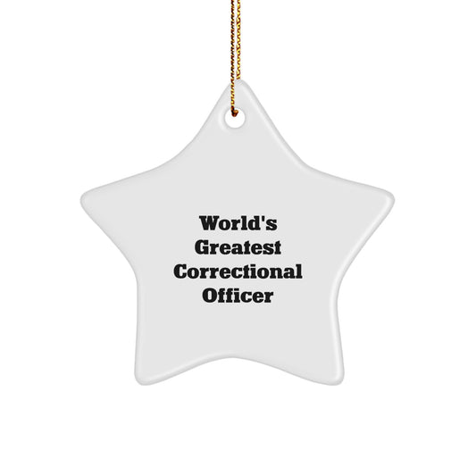Christmas Ornament Gift World's Greatest Correctional Officer Idea - Image 1
