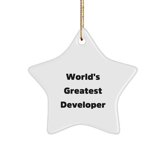 Playful Developer Christmas Ornament Gift for Friends - Image 1