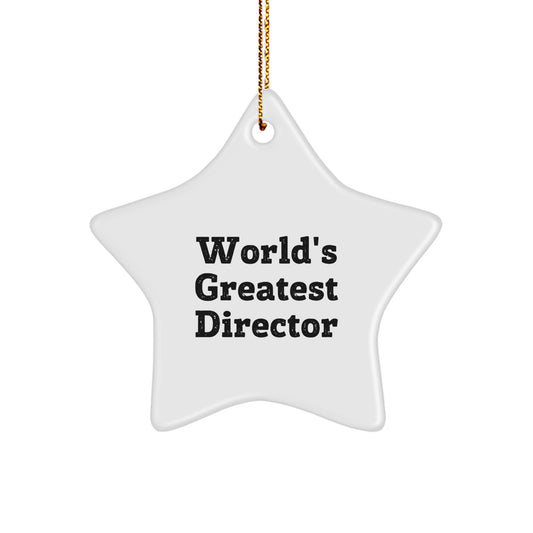 Christmas Gift World's Greatest Director Star Ornament Present for Her - Image 1