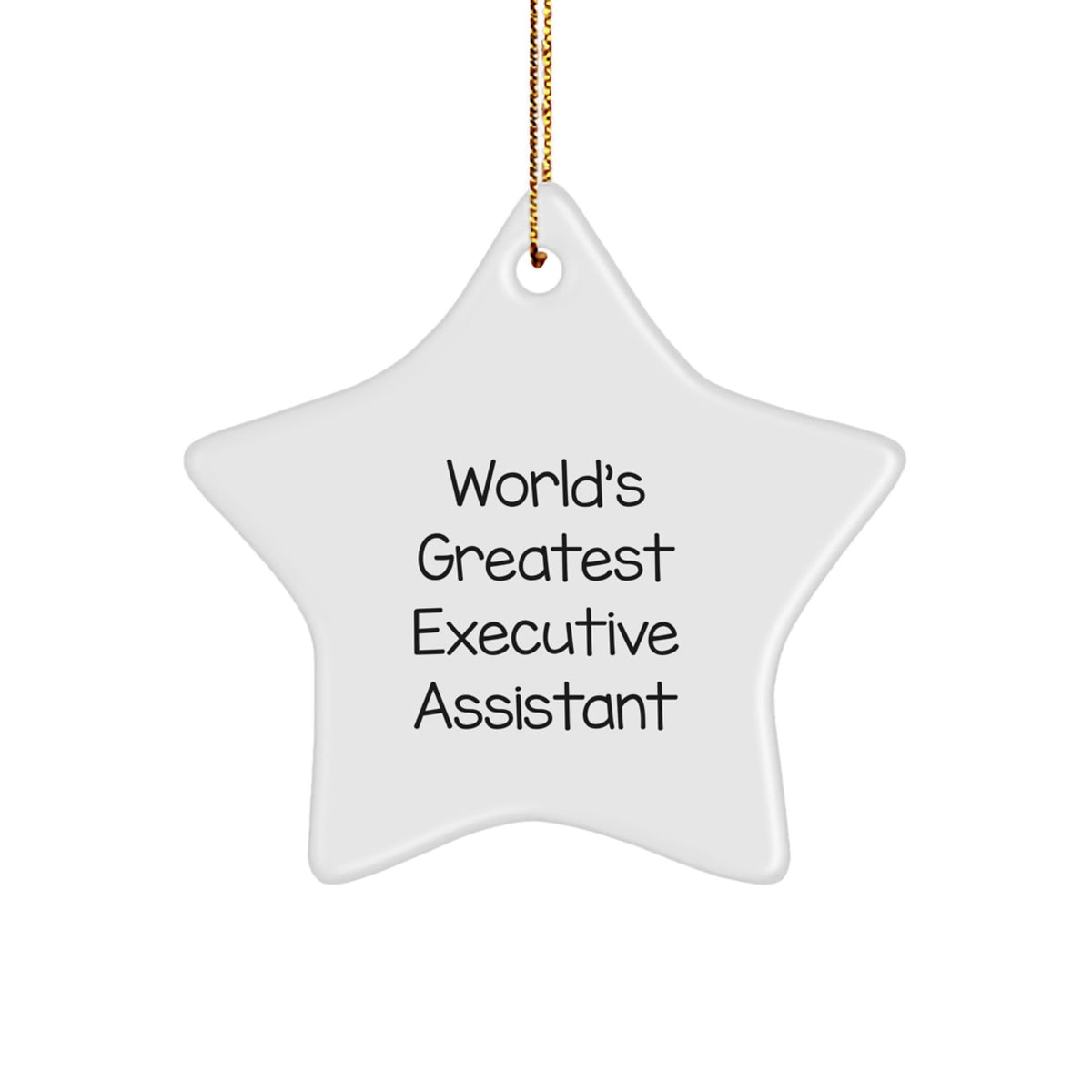 Funny Executive Assistant Gifts, World's Greatest Star Ornament, Christmas Unique Gifts from Friends, Family, Coworkers for Executive Assistant Men, Women - Image 1
