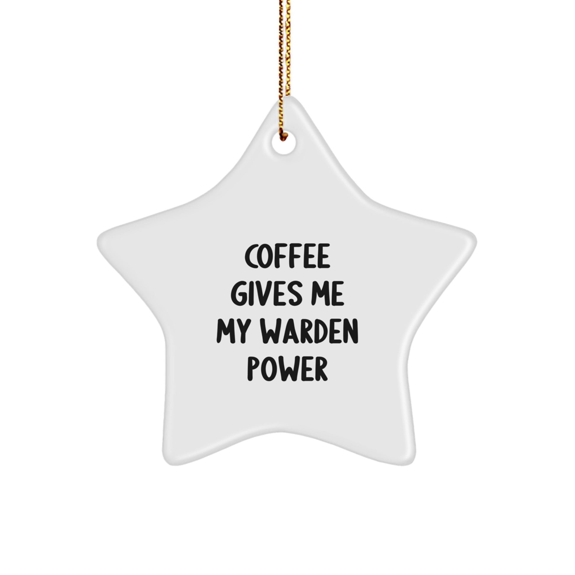 Funny Warden Gifts from Friends, Christmas Unique Warden Star Ornaments, Gifts for Warden Enthusiasts - Image 1