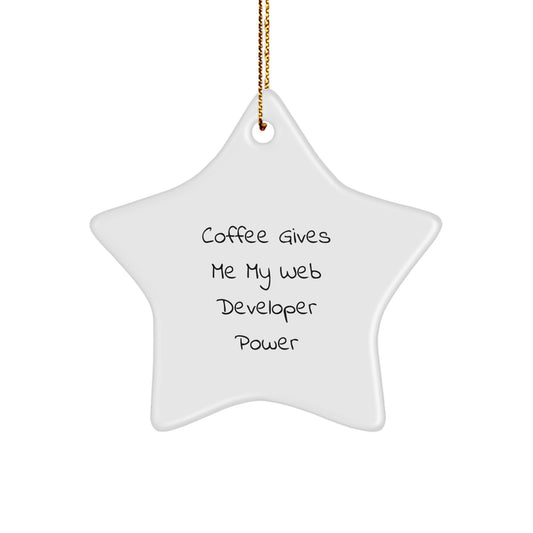 Funny Web Developer Gifts for Men, Women, Friends, Family - Web Developer Star Ornament, Christmas Unique Gifts from Dad, Mom, Coworker, Colleague - Image 1
