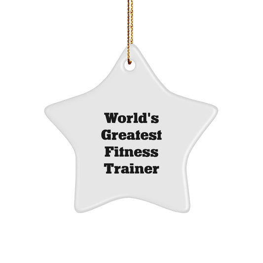 Favorite Fitness Trainer Star Ornament for Kids Christmas Gift - Image 1