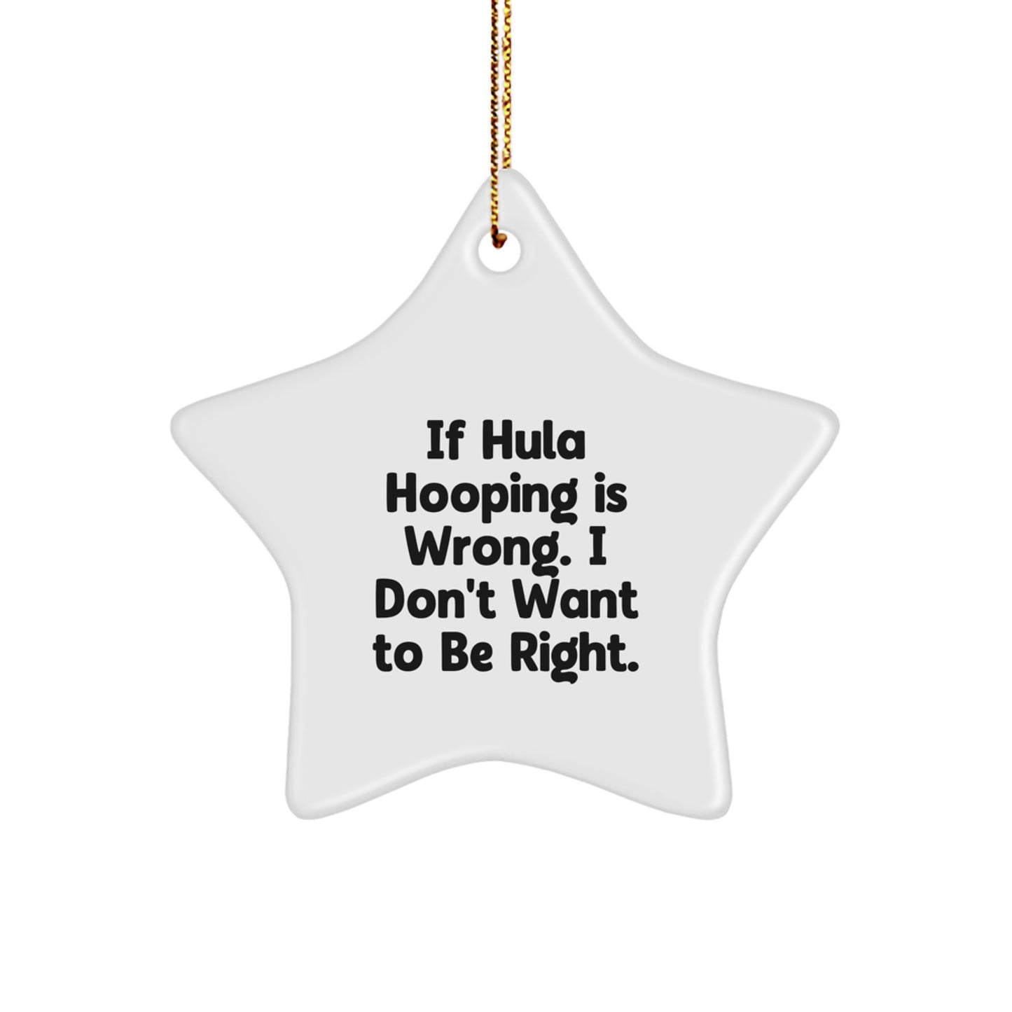 Funny Hula Hooping Star Ornament Gifts from Friends for Hula Hooping Enthusiasts - Image 1