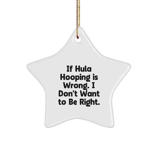Funny Hula Hooping Star Ornament Gifts from Friends for Hula Hooping Enthusiasts - Image 1