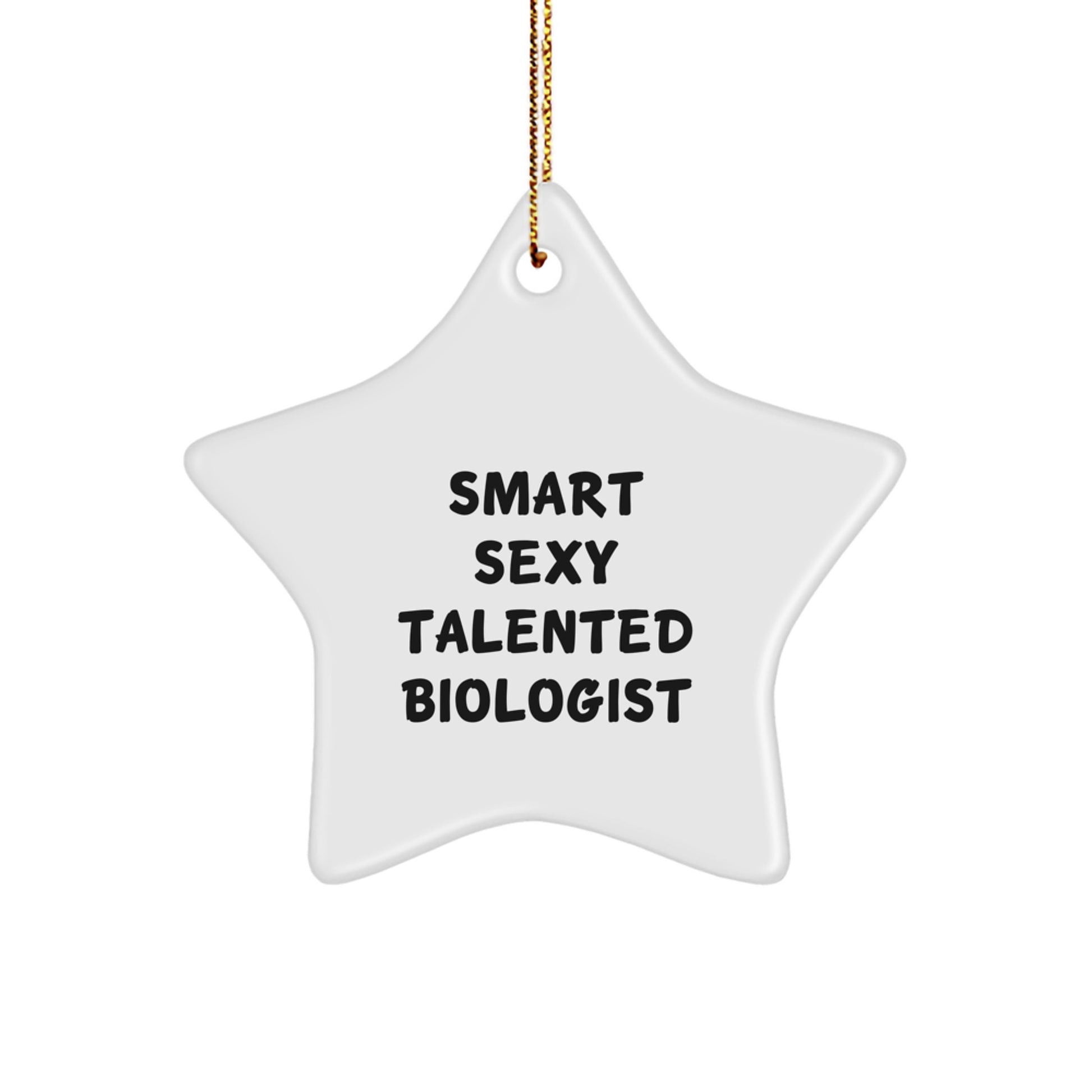 Funny Biologist Gifts, Smart Sexy Talented Star Ornament, Gifts from Men for Biologist Friends and Family at Christmas - Image 1
