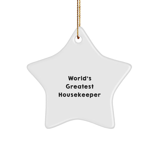 Housekeeper Star Ornament Idea for Coworkers Christmas Holiday Gift - Image 1