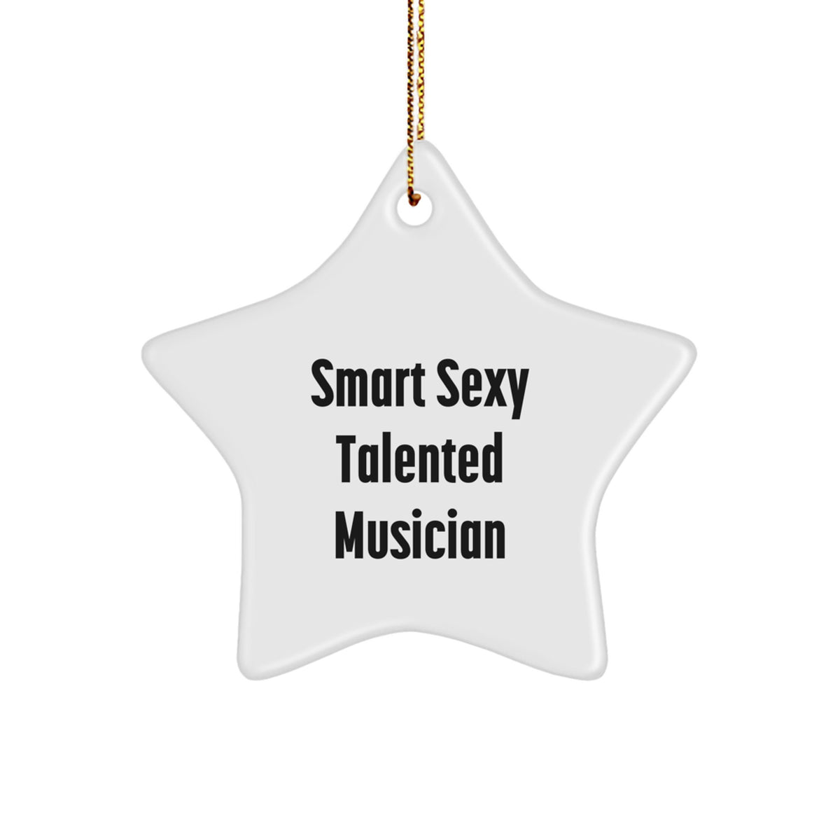 Musician Star Ornament - 'Smart Sexy Talented' Christmas Unique Gift for Him or Her, Unique Music Lover Decorations for Home - Image 1
