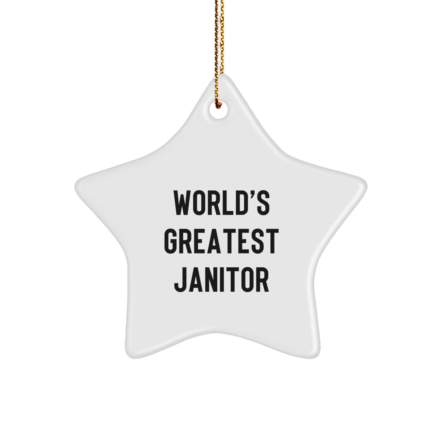 Janitor Keepsake Christmas Ornament for Him Gift – Greatest Janitor - Image 1