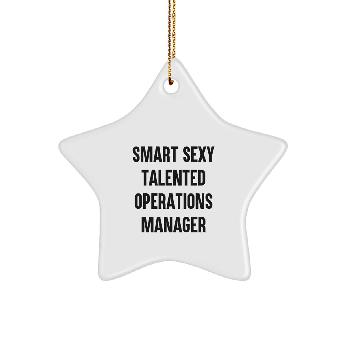 Funny Operations Manager Gifts from Men to Operations Manager - Smart Sexy Talented Star Ornament for Christmas Decorations - Image 1