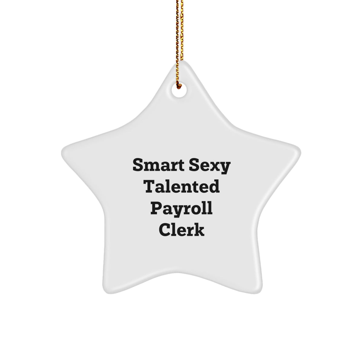 Funny Payroll Clerk Gifts from Friends and Family - Smart Talented Star Ornament for Christmas Unique Ideas - Image 1