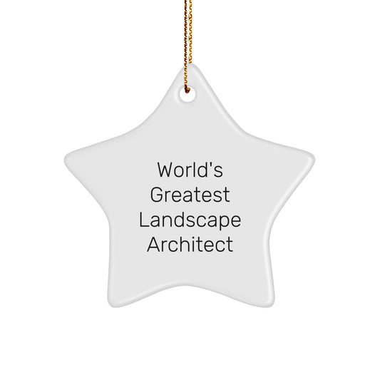 Funny World's Greatest Landscape Architect Star Ornament Gifts from Friends for Landscape Architects at Christmas - Image 1