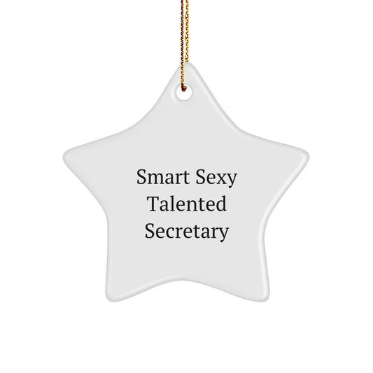 Smart Sexy Talented Secretary Star Ornament - Funny Christmas Unique Gifts from Men to Secretary - Image 1