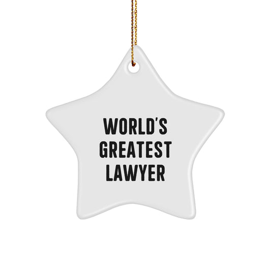 Christmas Gift for Her Lawyer Star Ornament Present Vibrant MDF Glitz - Image 1