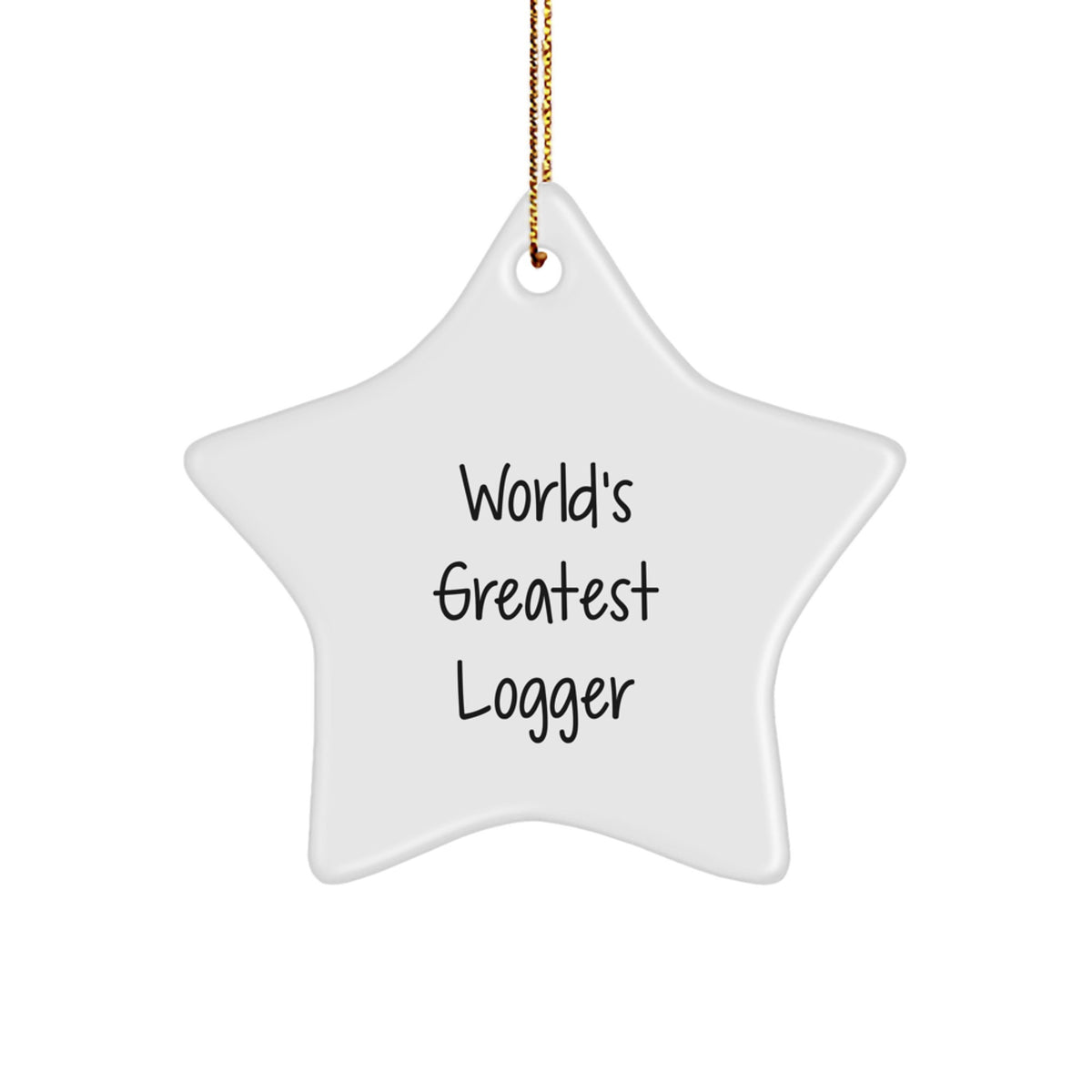 Logger Star Ornament Keepsake for Him Christmas Gift - Image 1