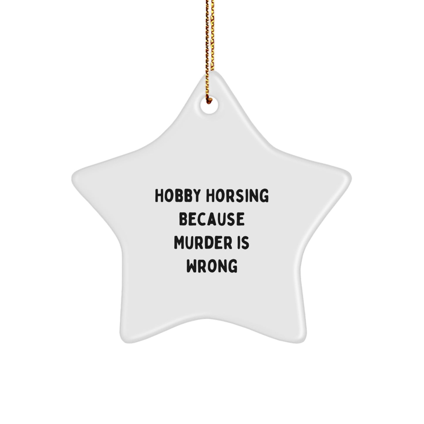 Hobby Horsing Star Ornament Gifts from Men for Women - Funny Quote - Christmas Unique Gifts - Image 1