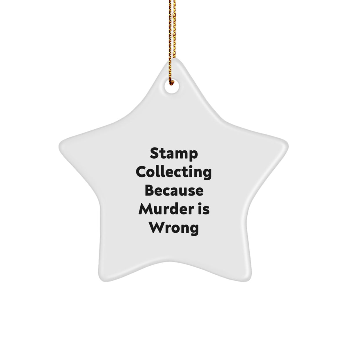 Stamp Collecting Star Ornament Idea for Coworkers Christmas Unique Gift - Image 1