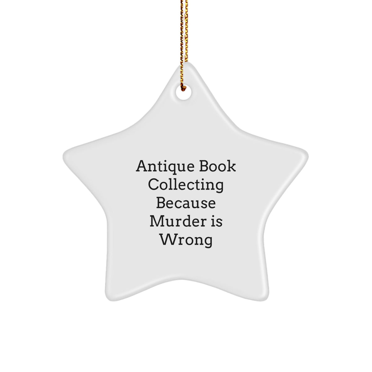 Antique Book Collecting Star Ornament Gift for Family Treasure Christmas - Image 1