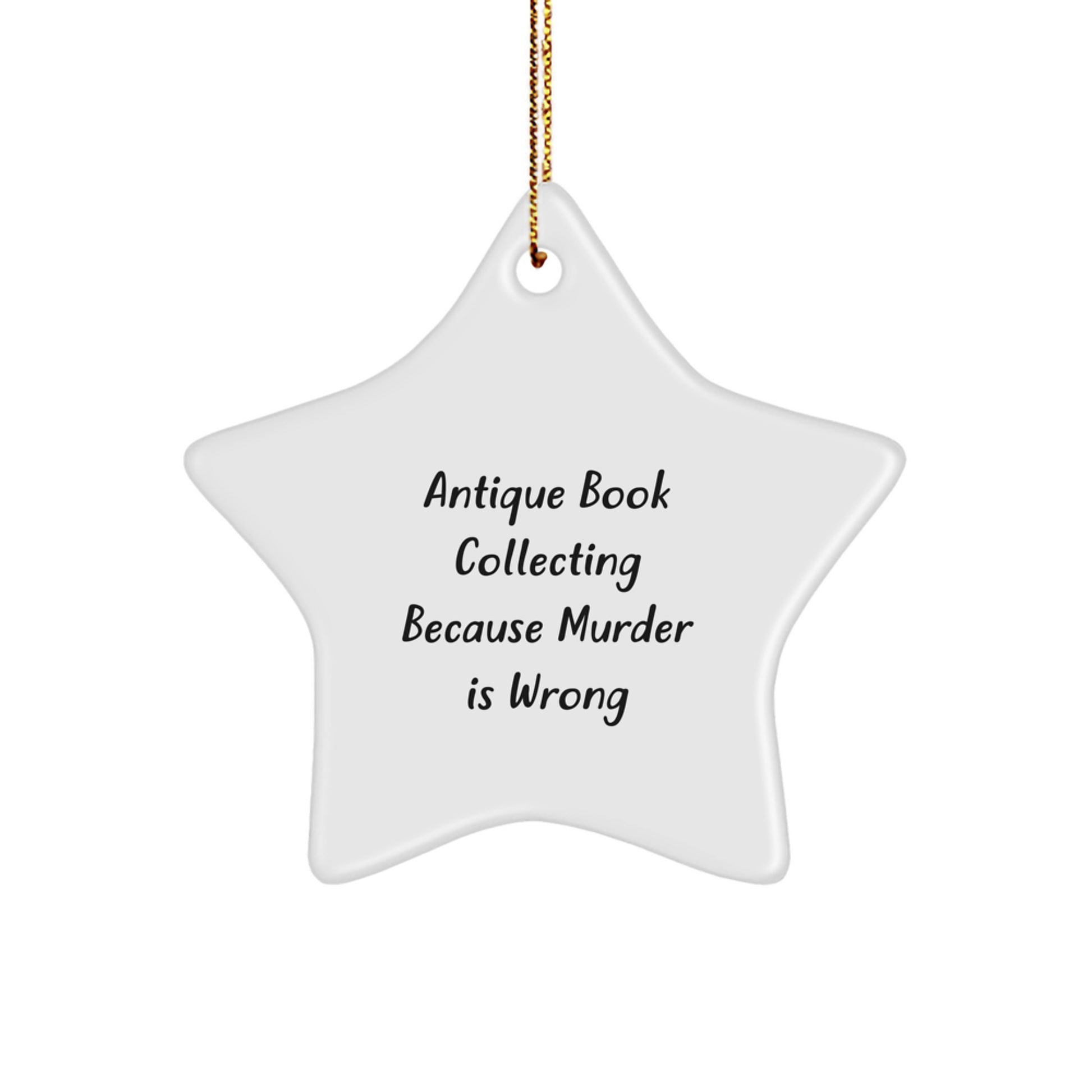 Gifts for Antique Book Collecting Enthusiasts - Funny Star Ornament, Antique Book Collecting Gifts for Men, Women, Friends, and Family at Christmas - Image 1