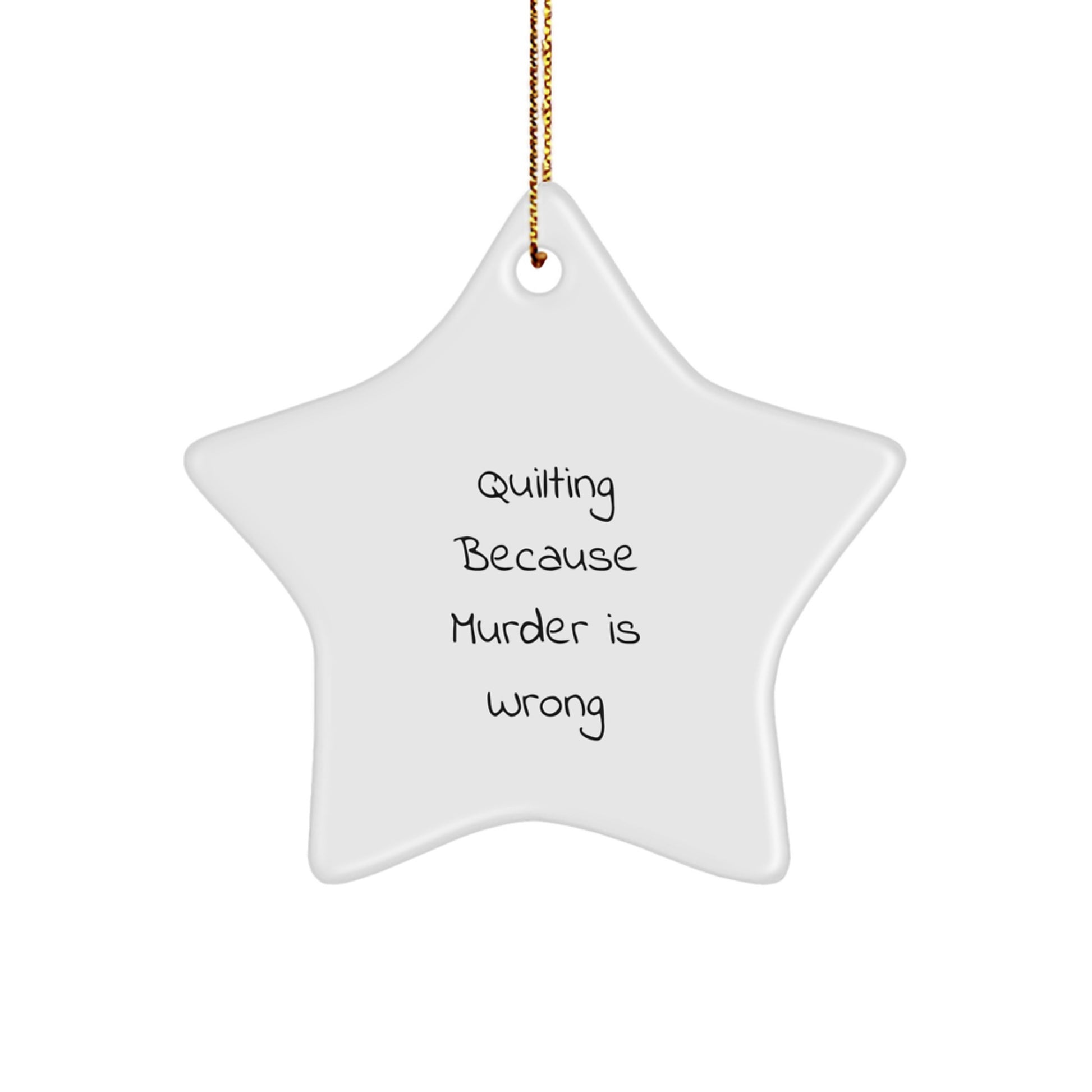 Quilting Funny Star Ornament Gifts from Family for Quilting Lovers Christmas Unique Gifts - Image 1