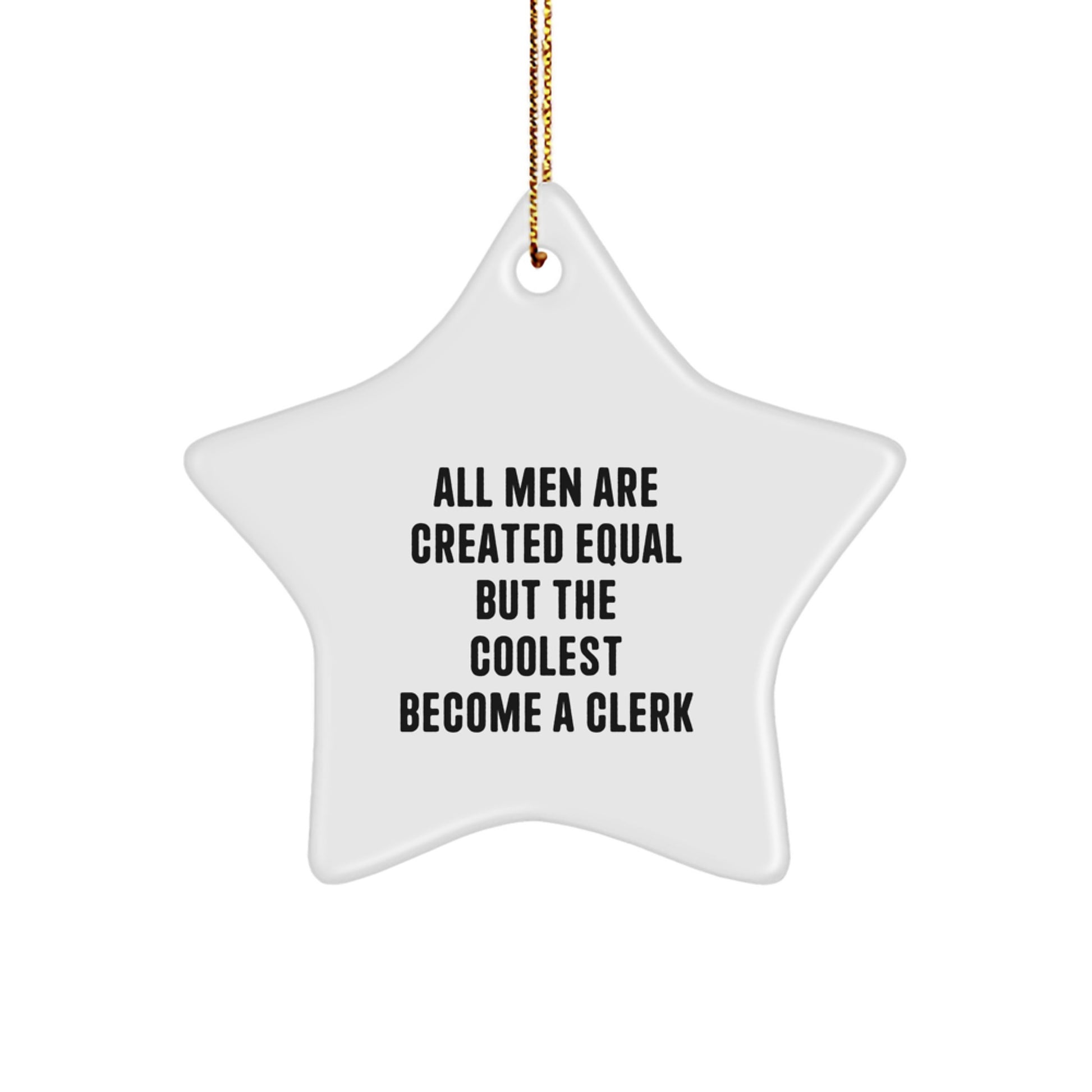 Funny Clerk Gifts, Star Ornament for Clerk, Christmas Unique Clerk Decorations - Gifts from Friends, Family, Coworkers for Clerk - Image 1