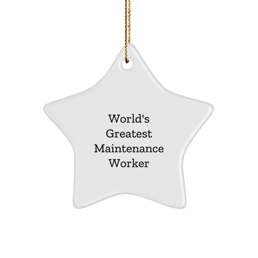 Christmas Ornament World's Greatest Maintenance Worker Gift for Family - Image 1